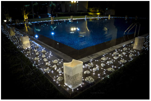 theme pool light decoration